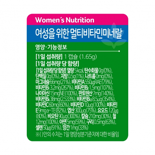 [이달의추천] 여성용멀티비타민 + 한정수량 사은품 증정!
